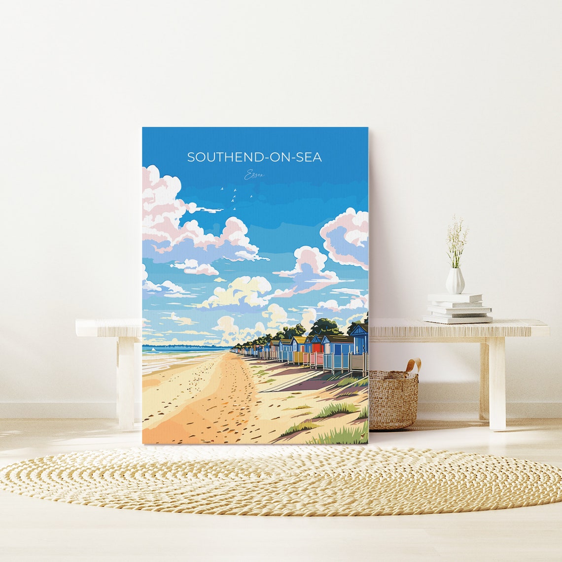 Southend On Sea Travel Poster Wall Art Southend On Sea Travel Print Essex English Coastal Art Southend Gift Wall Art Print - Image 3