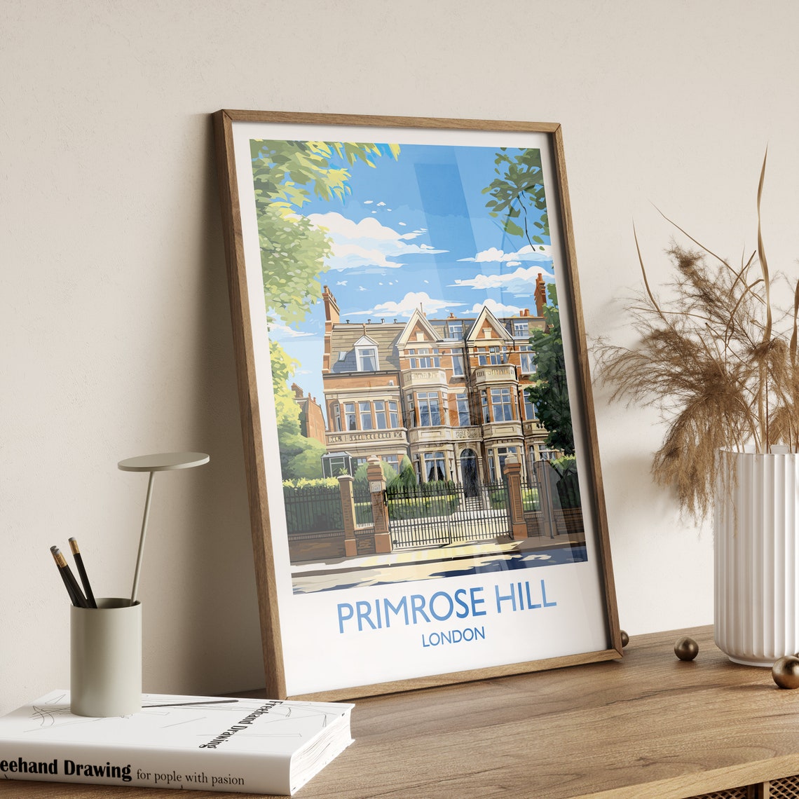 Primrose Hill Travel Print Travel Poster Of Primrose Hill London Poster Primrose Hill Gift Primrose Hill Art London Art - Image 4