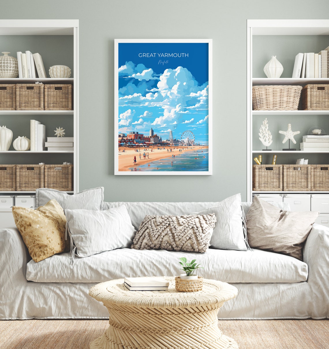 Great Yarmouth Travel Print Travel Poster Of Great Yarmouth Norfolk Gift England Norfolk Art Great Yarmouth Gift Wall Art Print - Image 4
