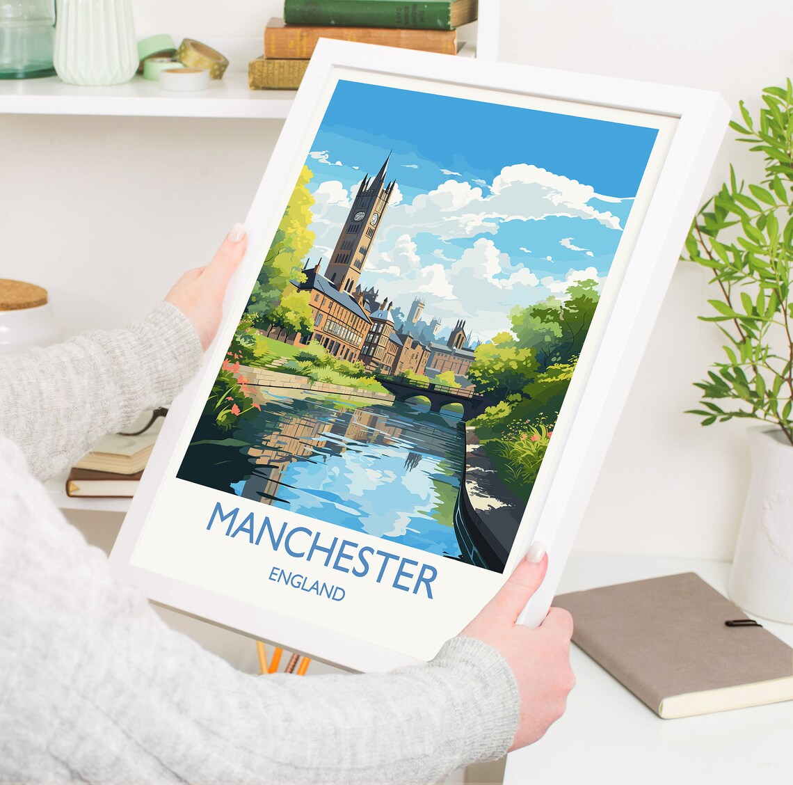 Manchester Travel Poster, Lancashire Place Print - Image 5