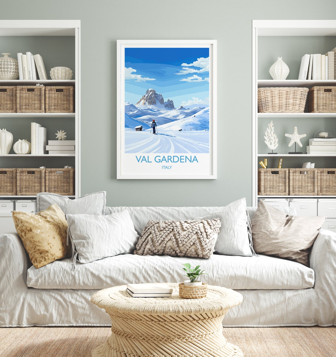 Val Gardena Wall Art Travel Poster Travel Print Of Val Gardena Ski Poster Art Gift Italy Dolomites Ski Art Travel Lovers Gift - Image 4