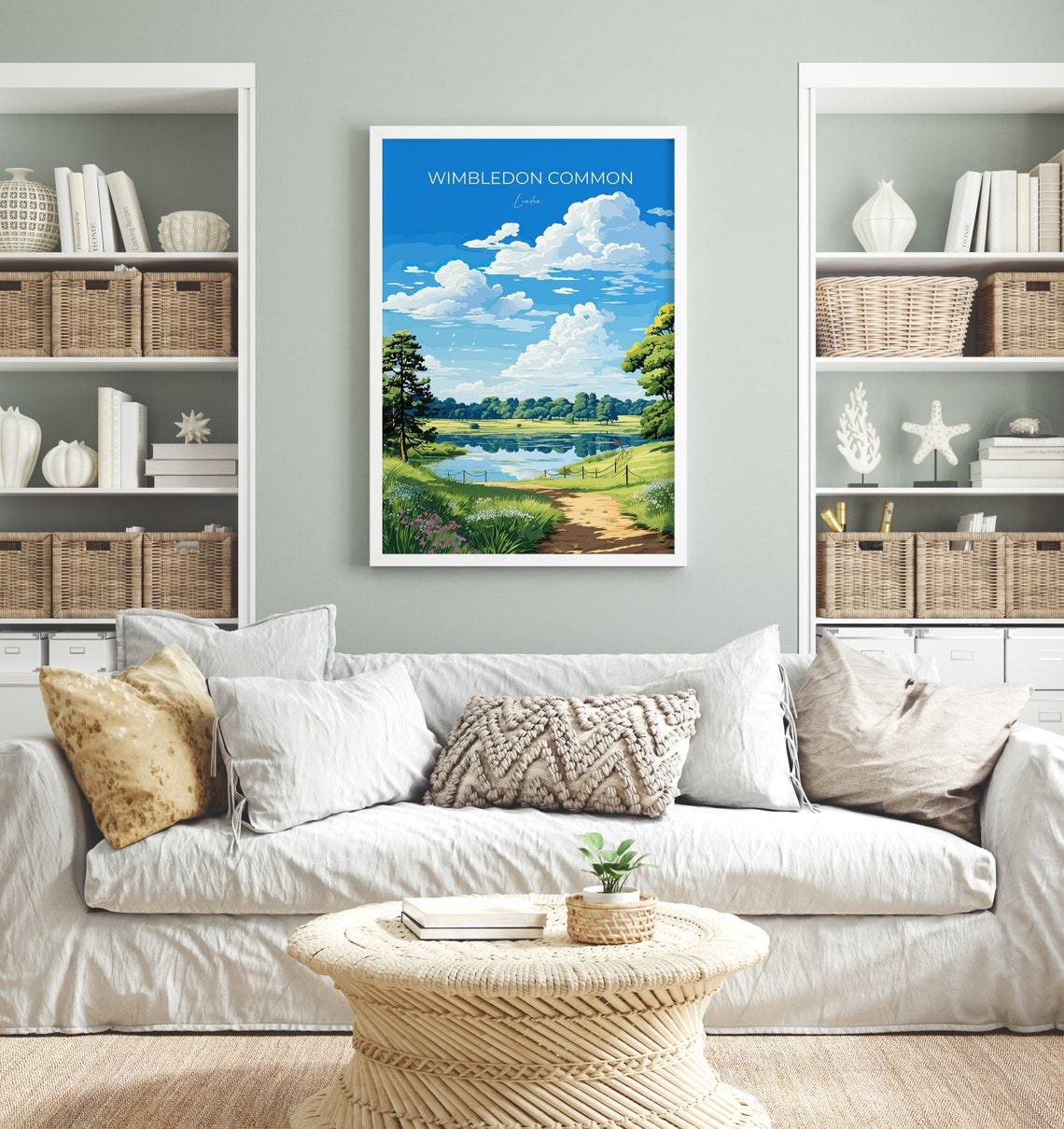 Wimbledon Common Travel Print Travel Poster Of Wimbledon Common London Poster Wimbledon Common Art Gift London Art Lovers Uk Travel Gift - Image 4
