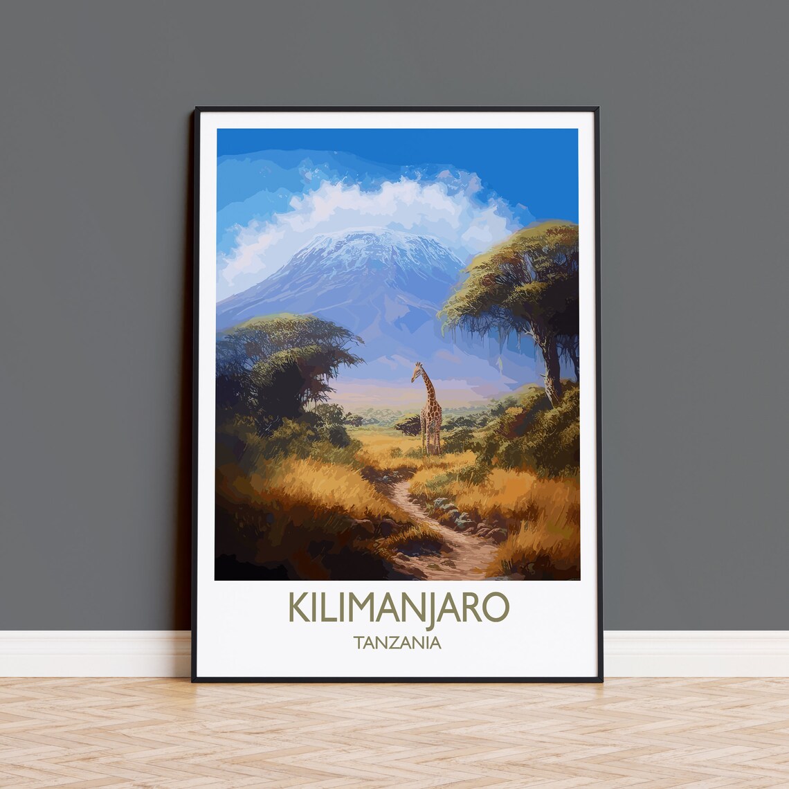 Kilimanjaro Tanzania Travel Poster