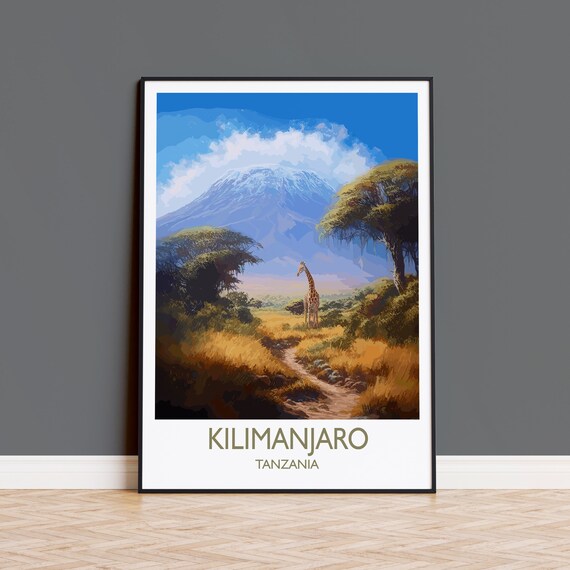 Kilimanjaro Tanzania Travel Poster