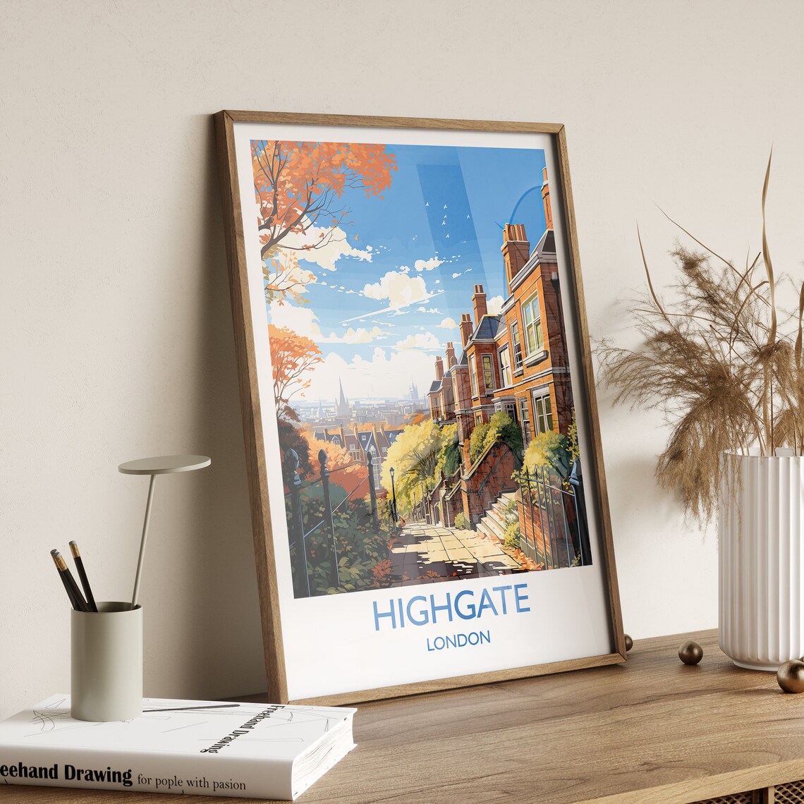 Highgate London Travel Poster, Vintage Travel Print - Image 2