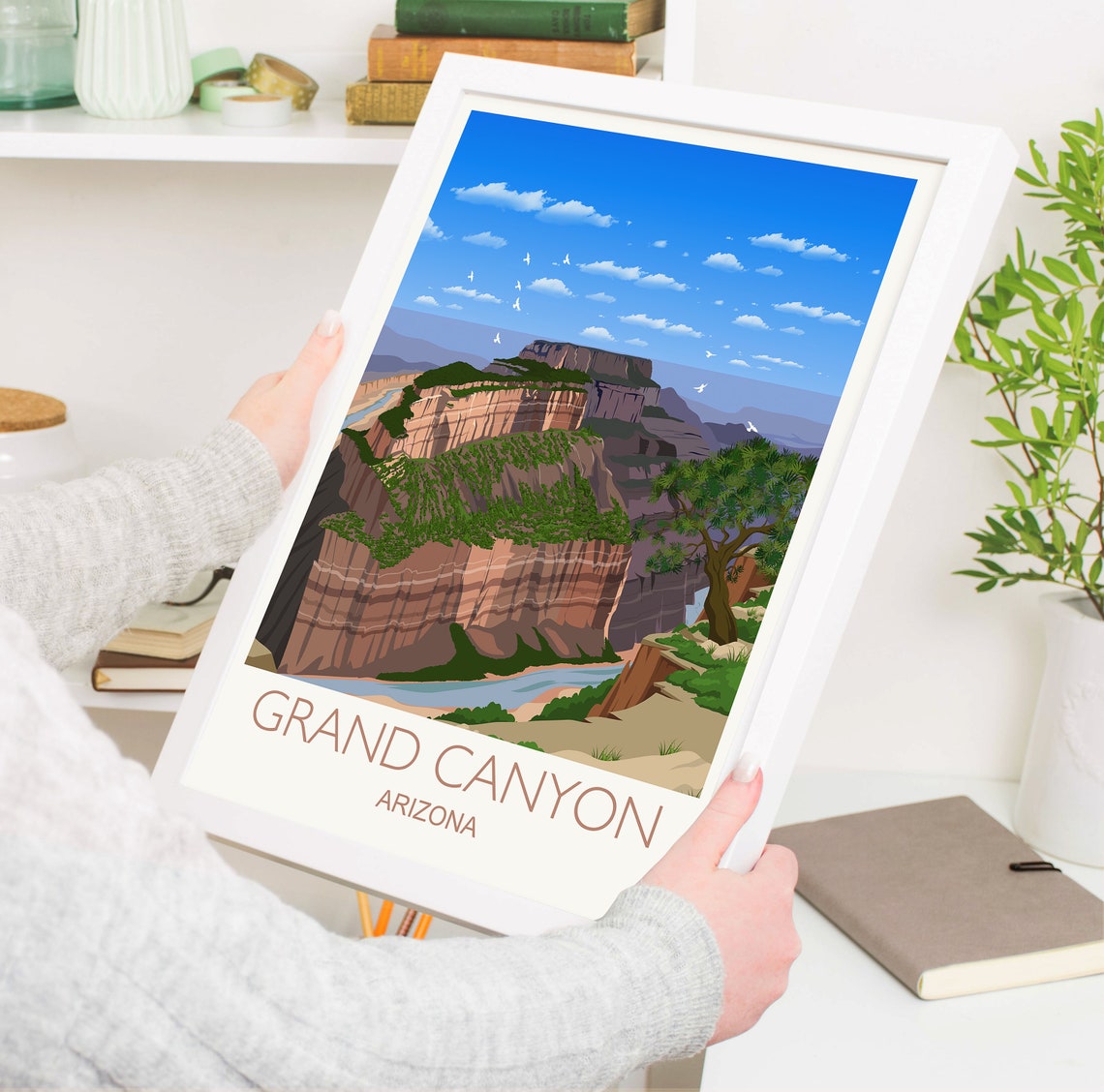 Grand Canyon Arizona Panoramic Desert Canyon View Travel Poster - Image 5