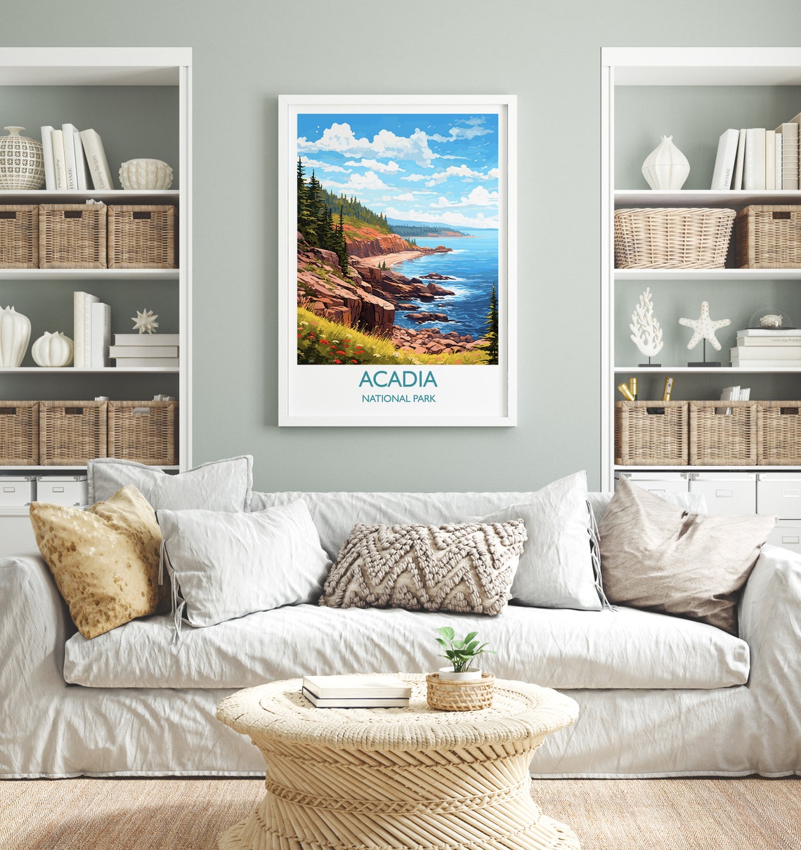 Acadia Travel Print Travel Poster Of Acadia National Park Maine Usa Acadia Travel Gift - Image 4