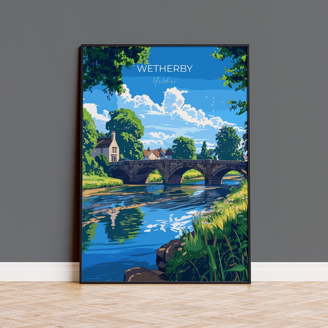 Wetherby, Yorkshire England Travel Poster Art Print