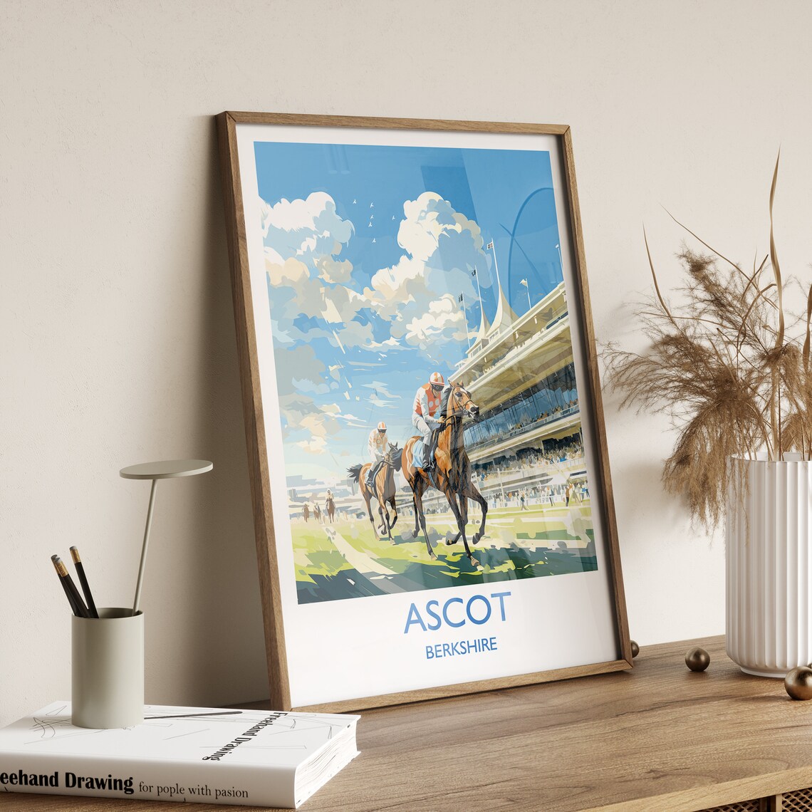 Ascot Travel Poster, Berkshire England Travel Print - Image 3
