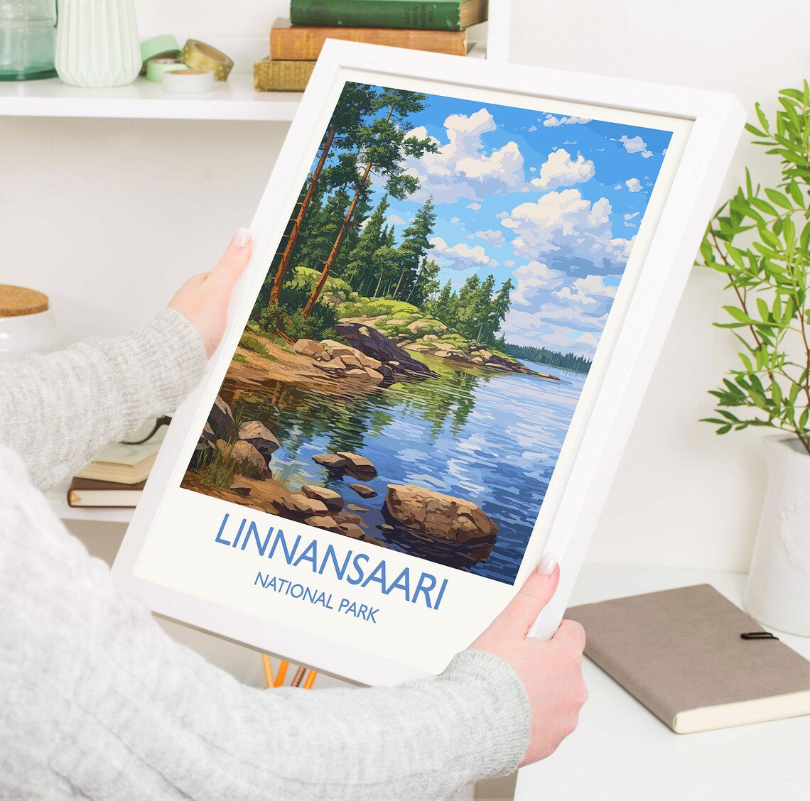 Linnansaari National Park Finnish Lakeland Pine Forest Art Poster - Image 5