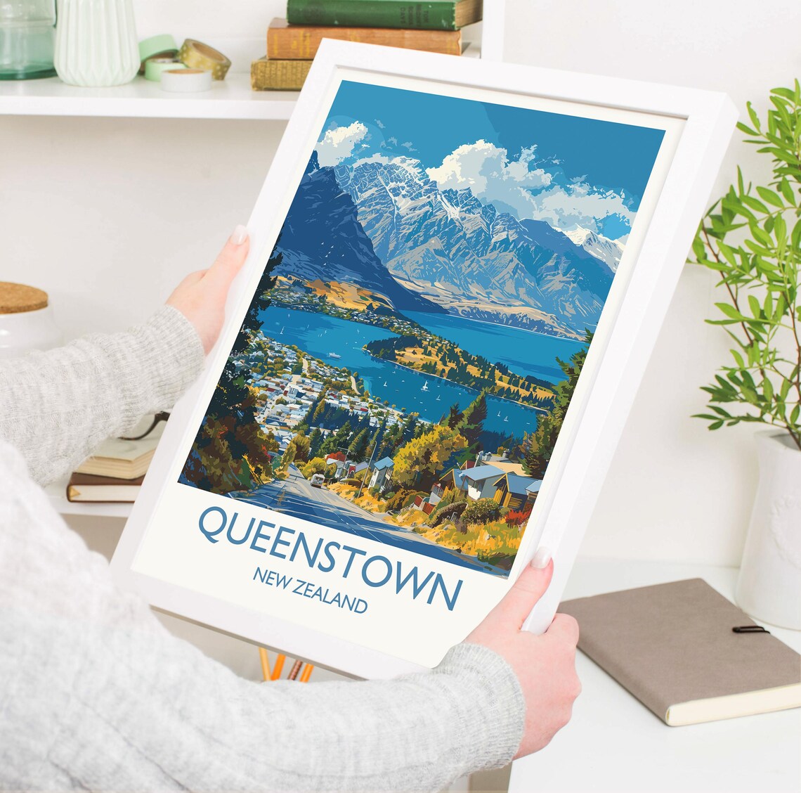 Queenstown Travel Poster, New Zealand Wall Art - Image 3