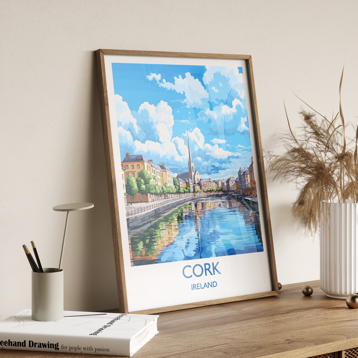 Cork Ireland Travel Poster, Europe Wall Art Print - Image 3
