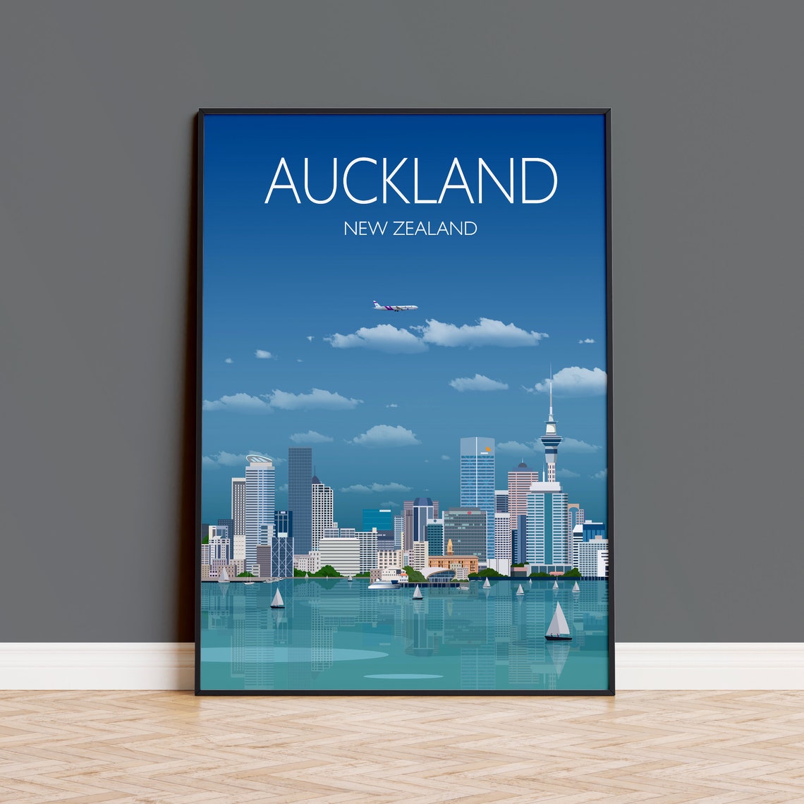 Travel Poster Of Auckland Travel Print Of Auckland New Zealand Travel Poster Auckland Print