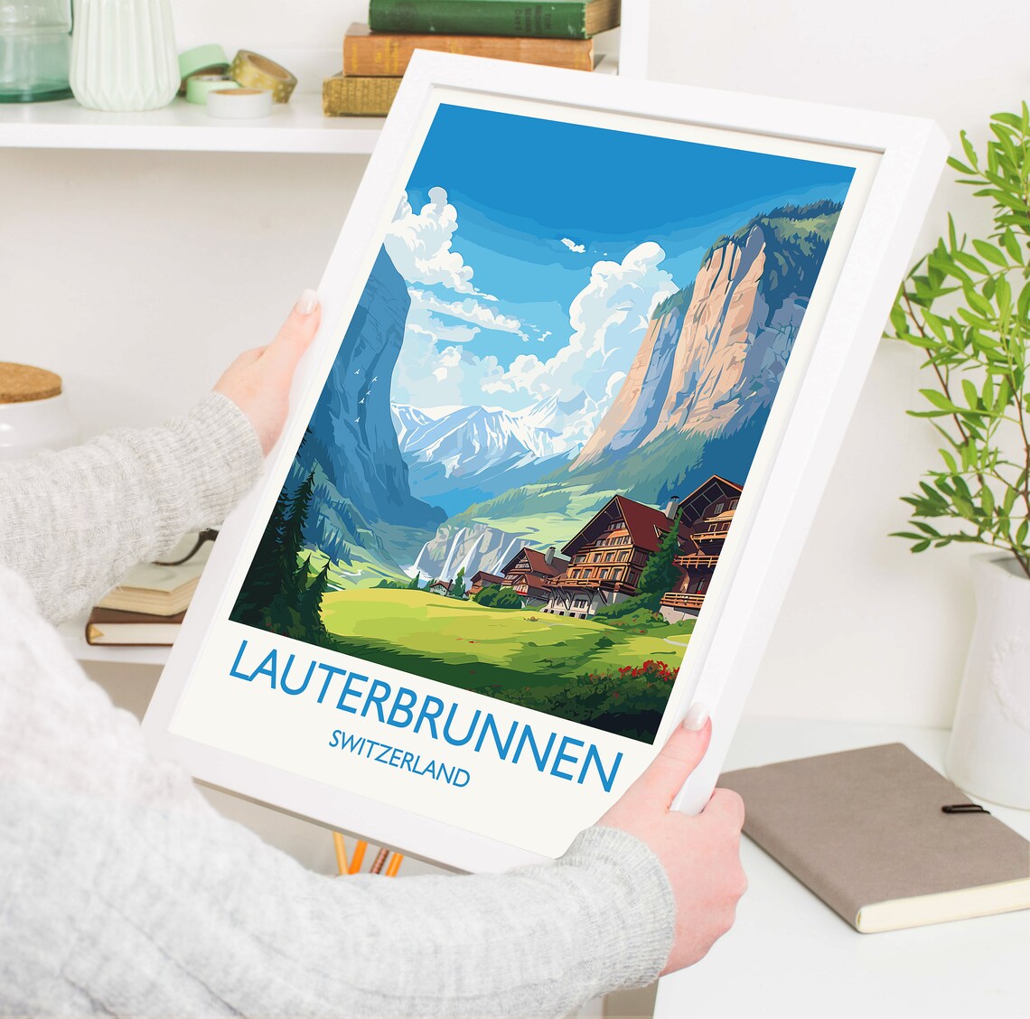 Lauterbrunnen Travel Poster, Switzerland Art Print - Image 5