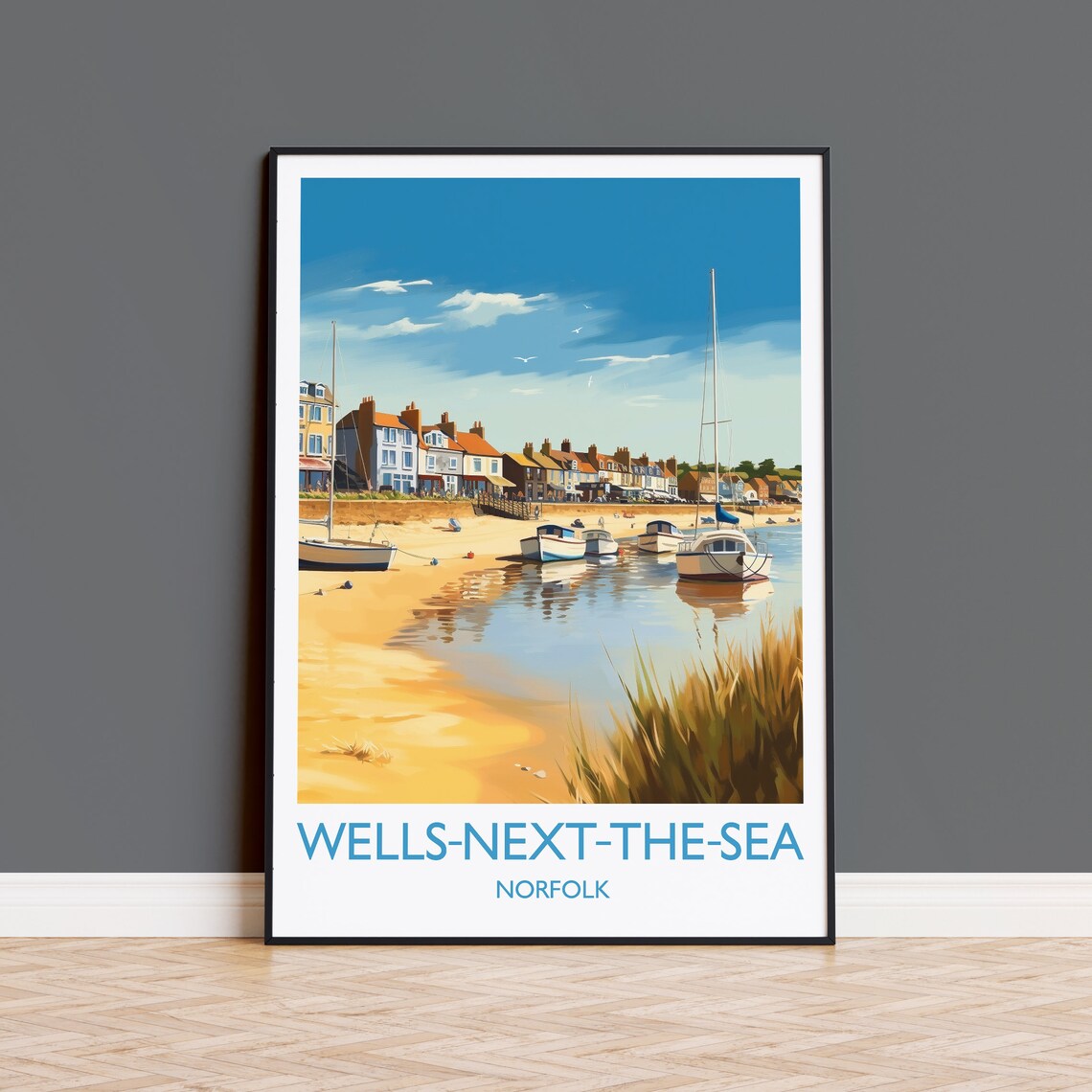 Wells Next The Sea Travel Poster, Norfolk England
