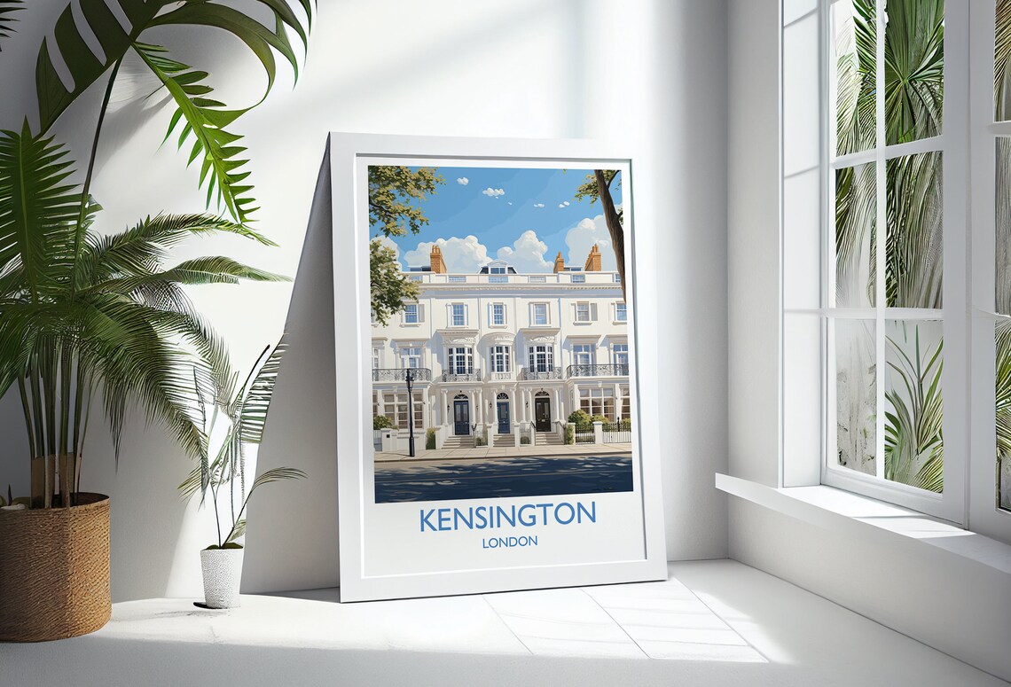 Kensington Travel Poster, London Wall Art Print - Image 3