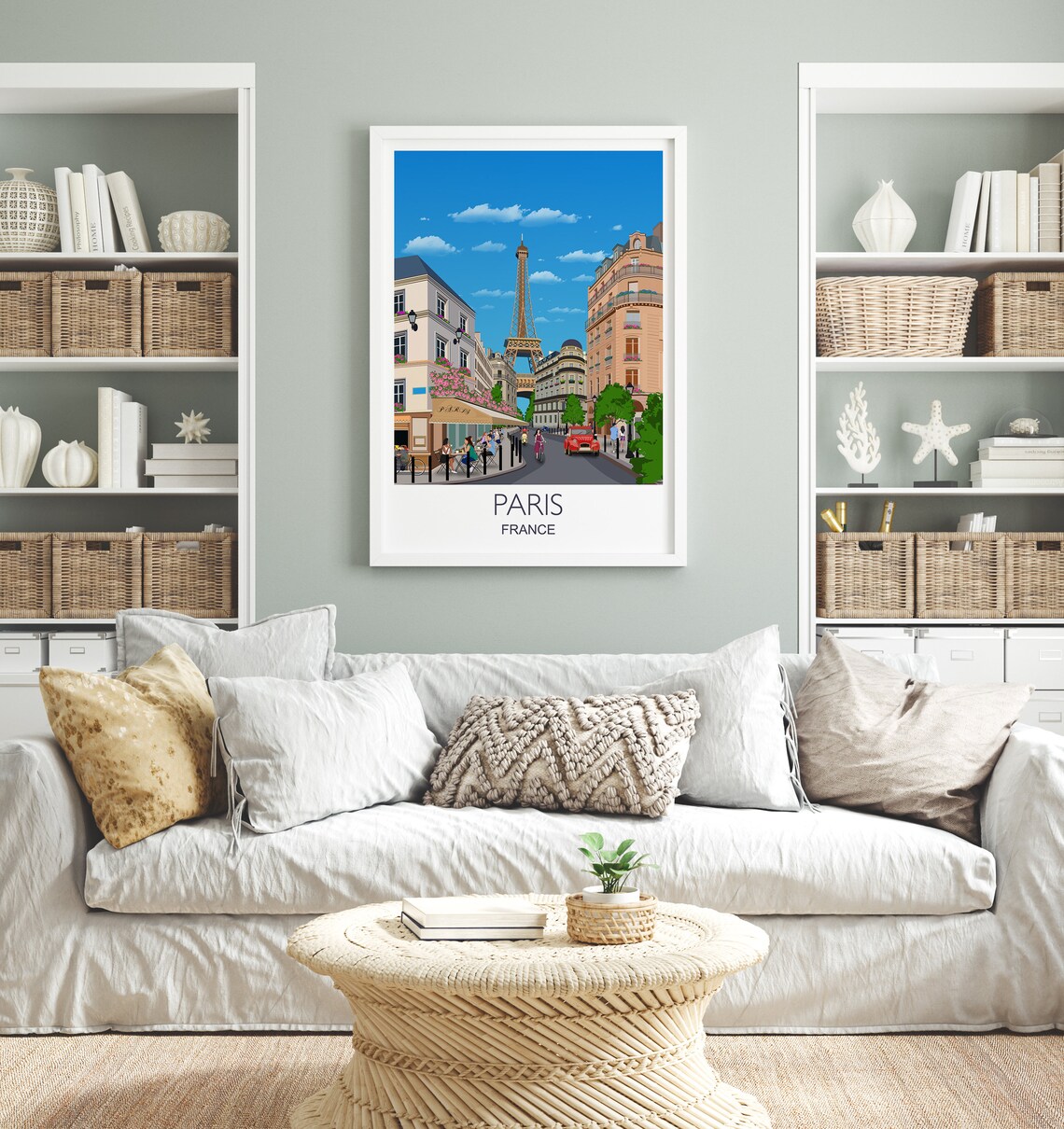 Paris Travel Poster, Cityscape Wall Art Print - Image 2
