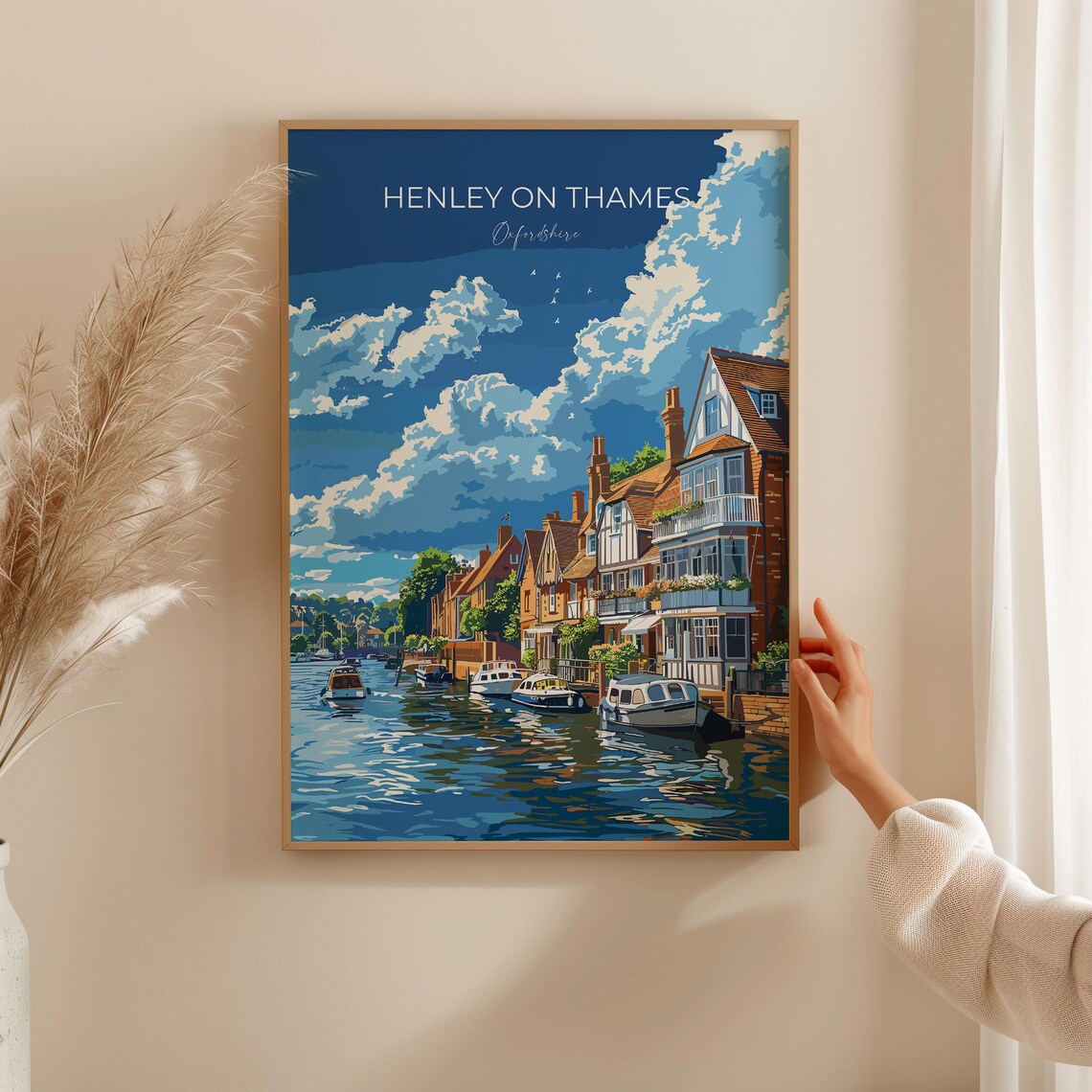 Henley On Thames Travel Poster, Oxfordshire Countryside - Image 2