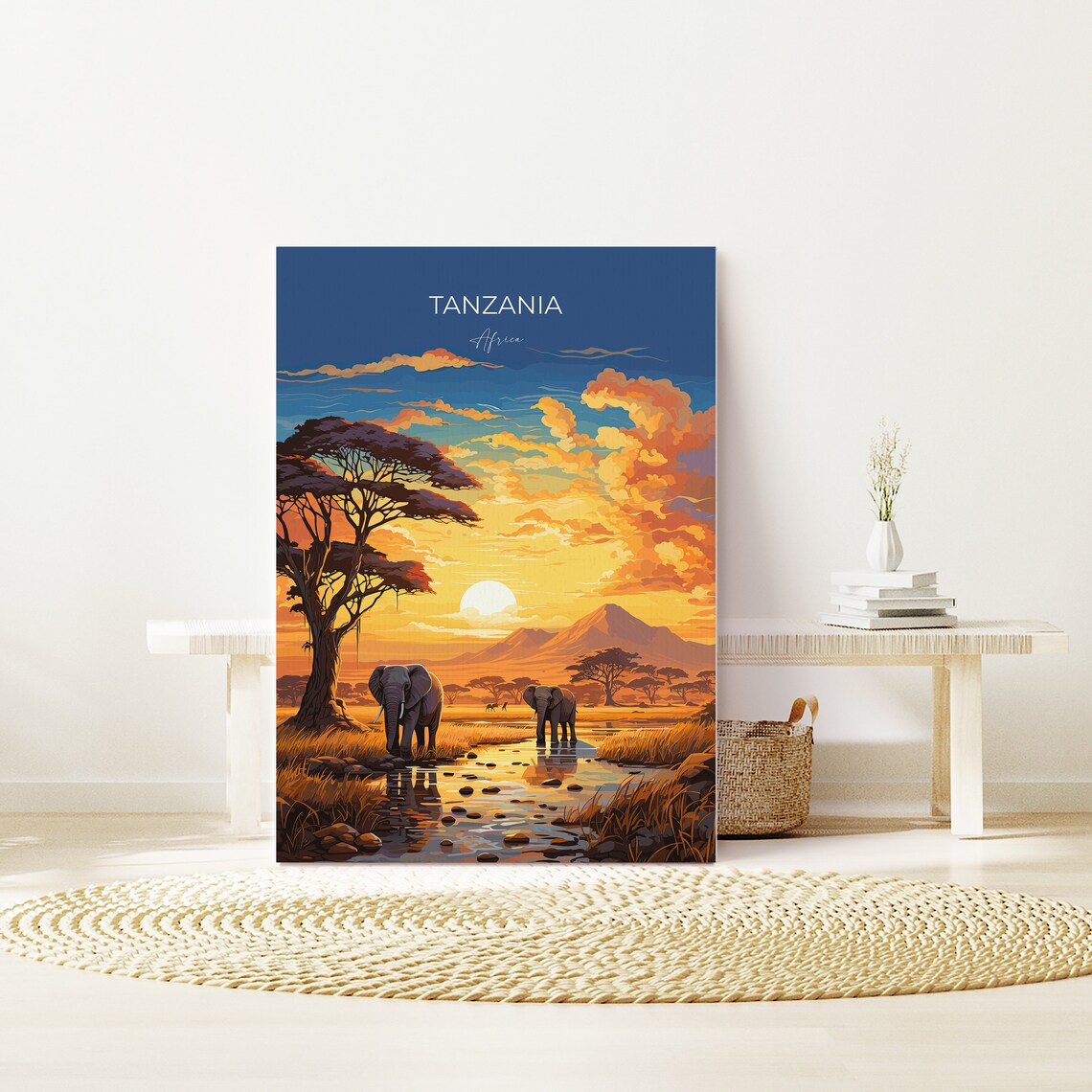 Tanzania Travel Poster, African Sunset Art Print - Image 3