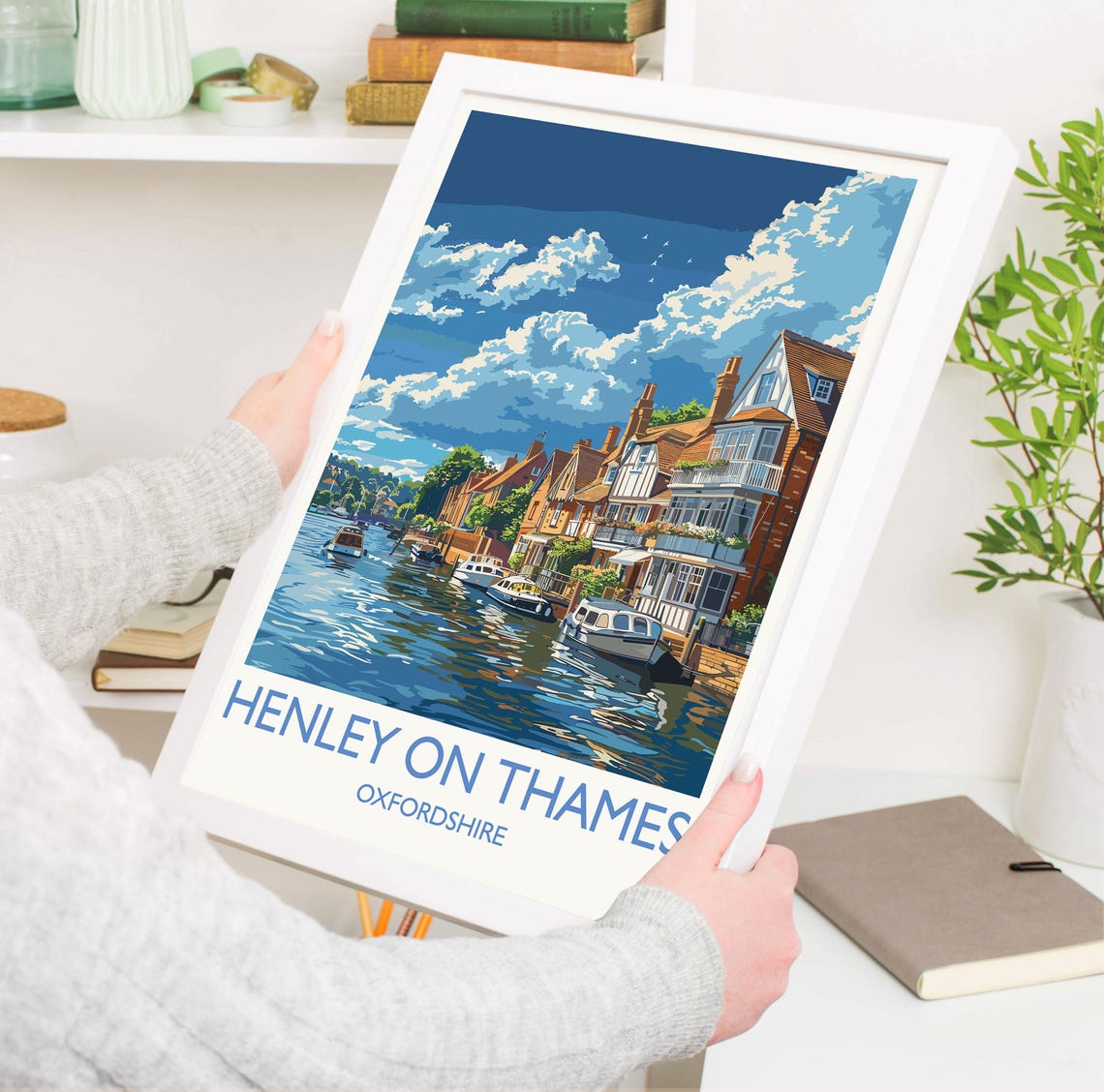 Henley on Thames Oxfordshire Riverside Vintage Travel Poster - Image 6
