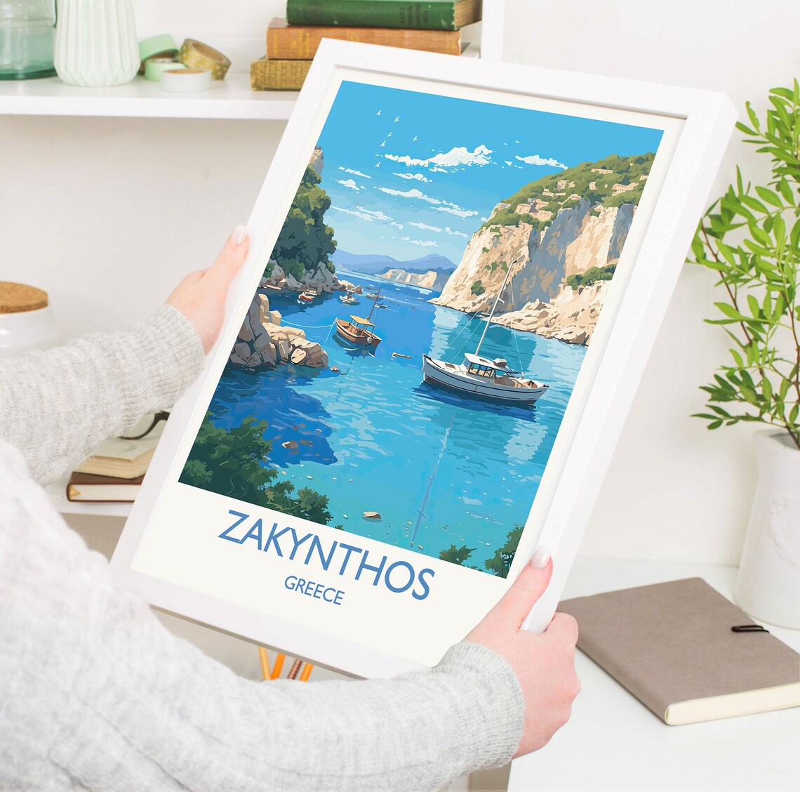 Zakynthos Travel Poster, Greek Islands Travel Print - Image 5