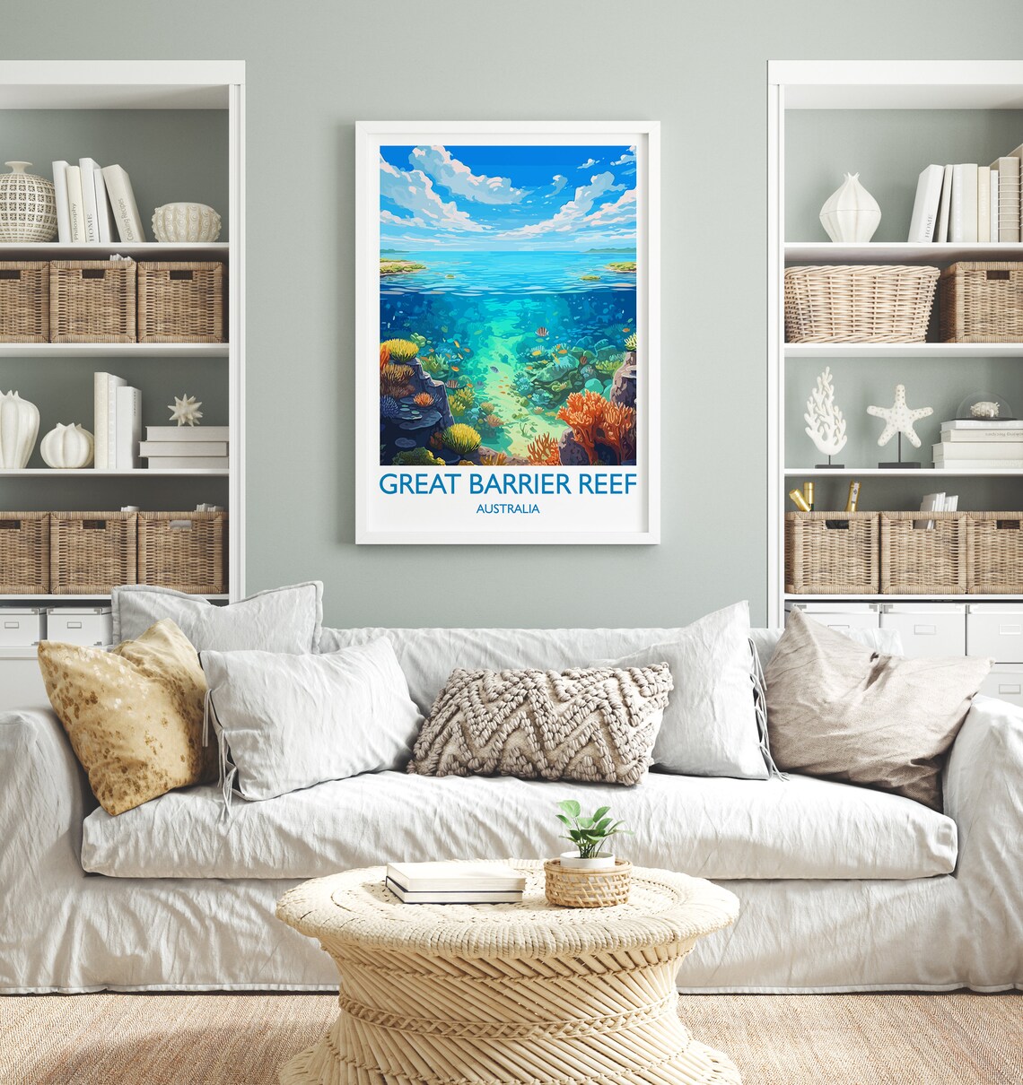 Great Barrier Reef Queensland Travel Poster, Australia - Image 4