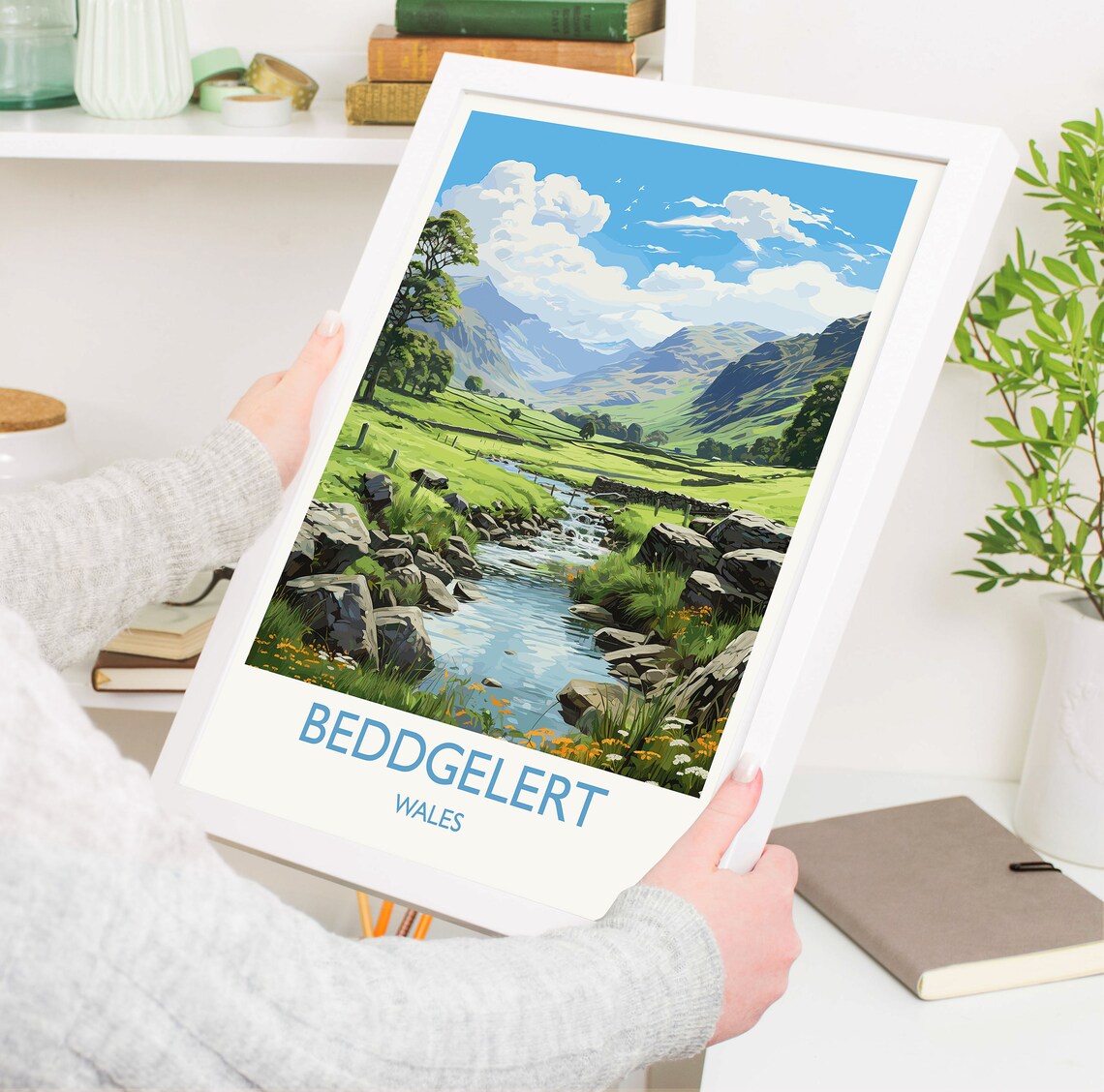 Beddgelert Travel Poster, Snowdonia Welsh Art Print - Image 5