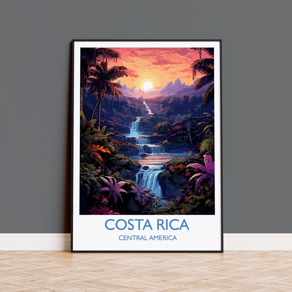 Costa Rica Travel Poster, Central America Travel Print