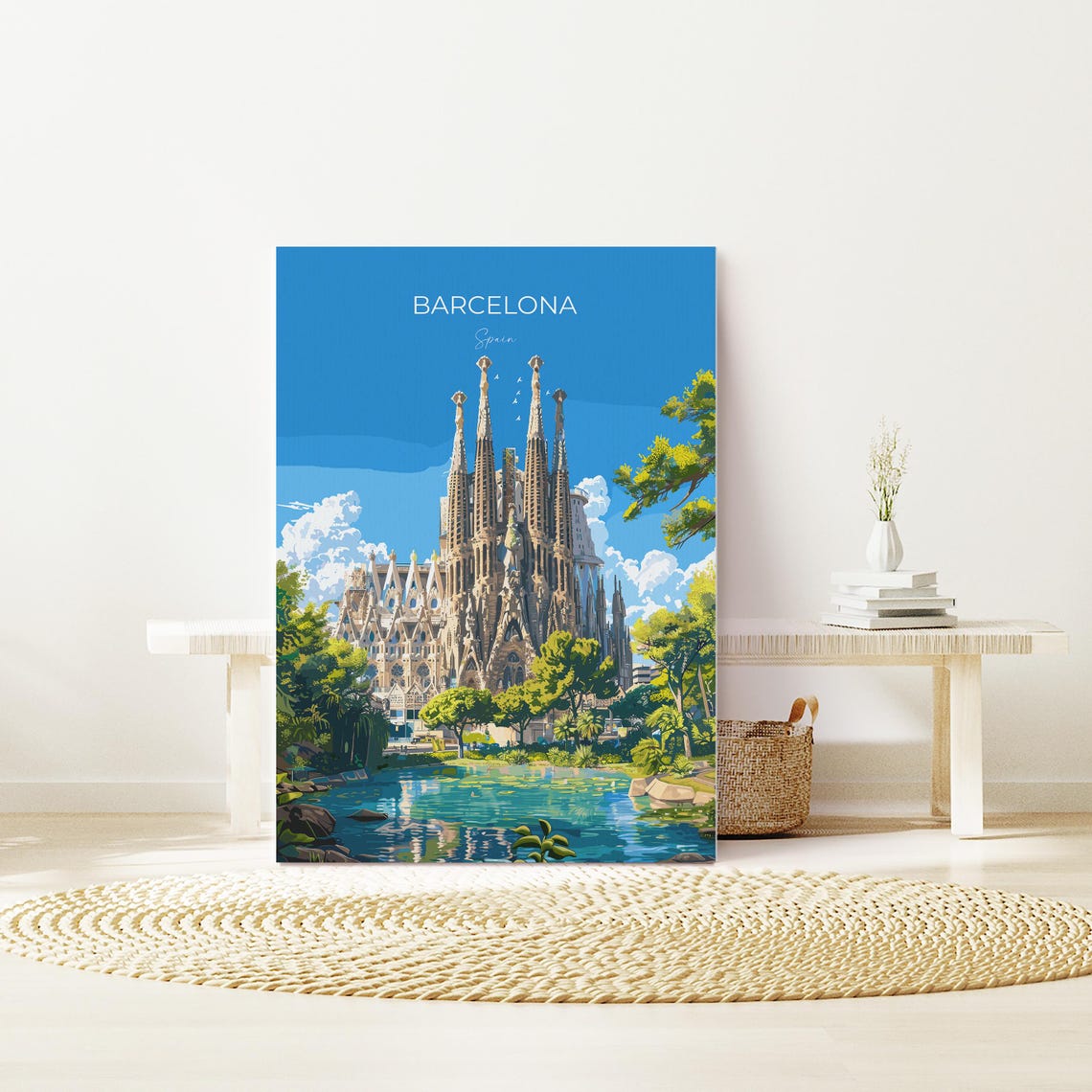 Barcelona Sagrada Familia Basilica Spires Spain Travel Poster - Image 2