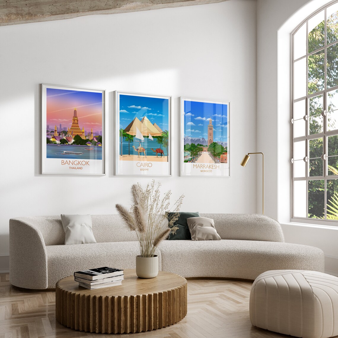 Bangkok Thailand Travel Poster, Cityscape Art Print - Image 2