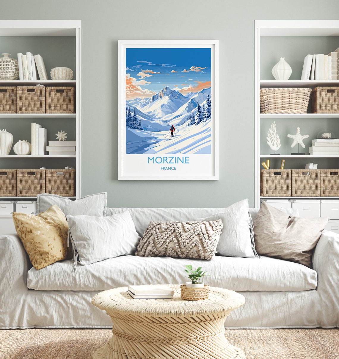 Morzine Wall Art Travel Poster Travel Print Of Morzine Ski Poster Morzine Art Gift France Ski Art Travel Gift - Image 4