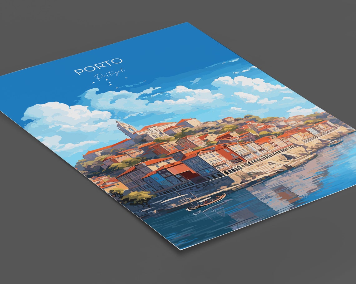 Porto Poster Travel Print Of Porto Portugal Porto Art Gift Portugal Wall Art - Image 2