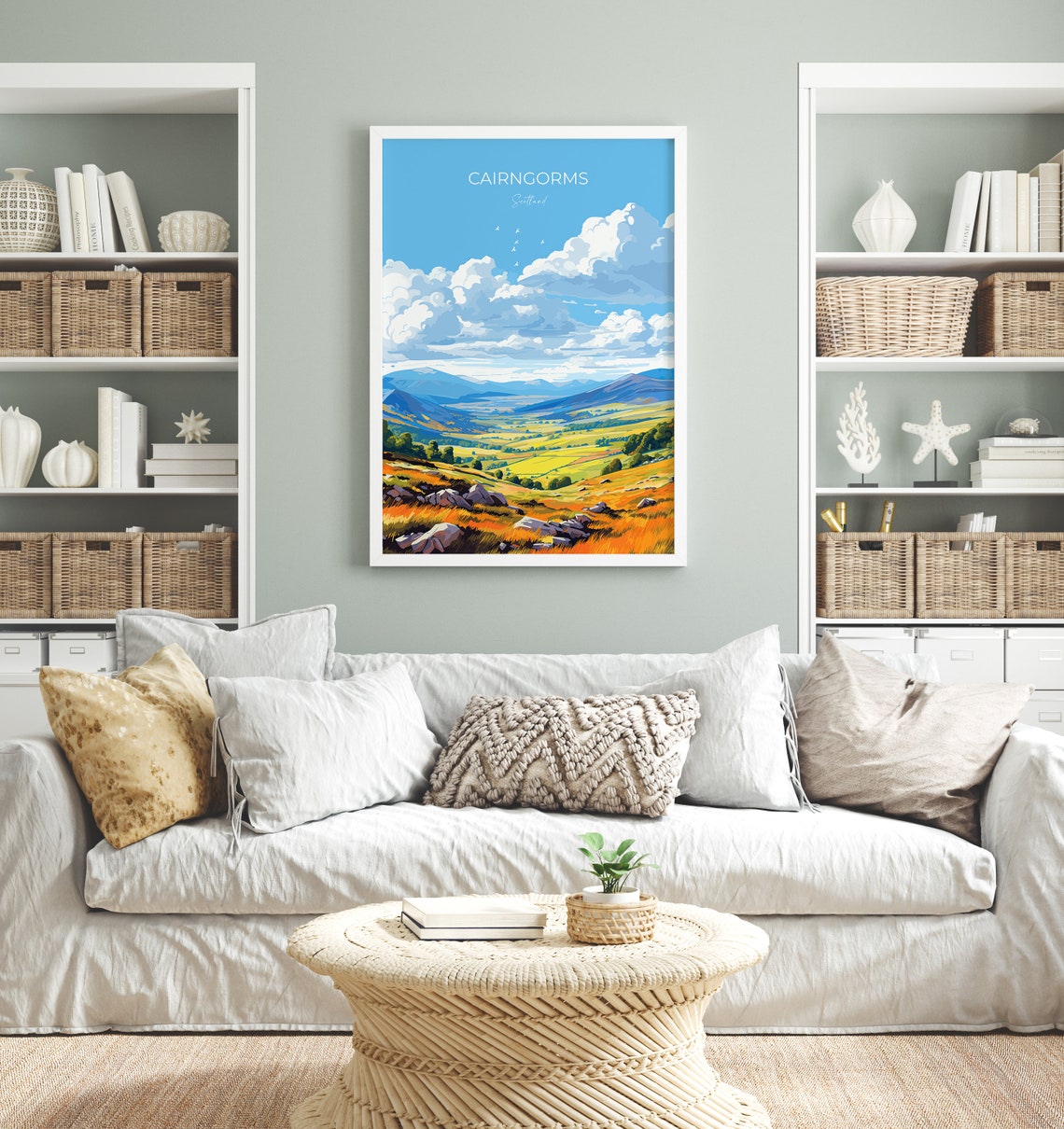 Cairngorms Scotland Rugged Mountain Valley View Travel Poster - Image 3