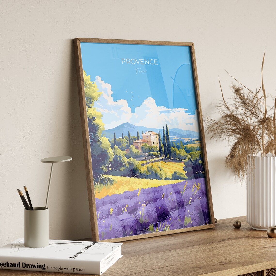 Provence France Lavender Fields Farmhouse Cypress Travel Poster Gift - Image 2