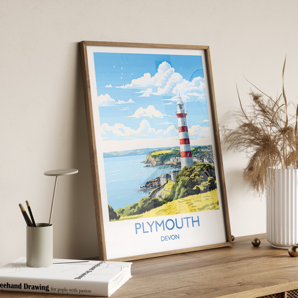 Plymouth Travel Poster, Devon Coast Art Print - Image 3