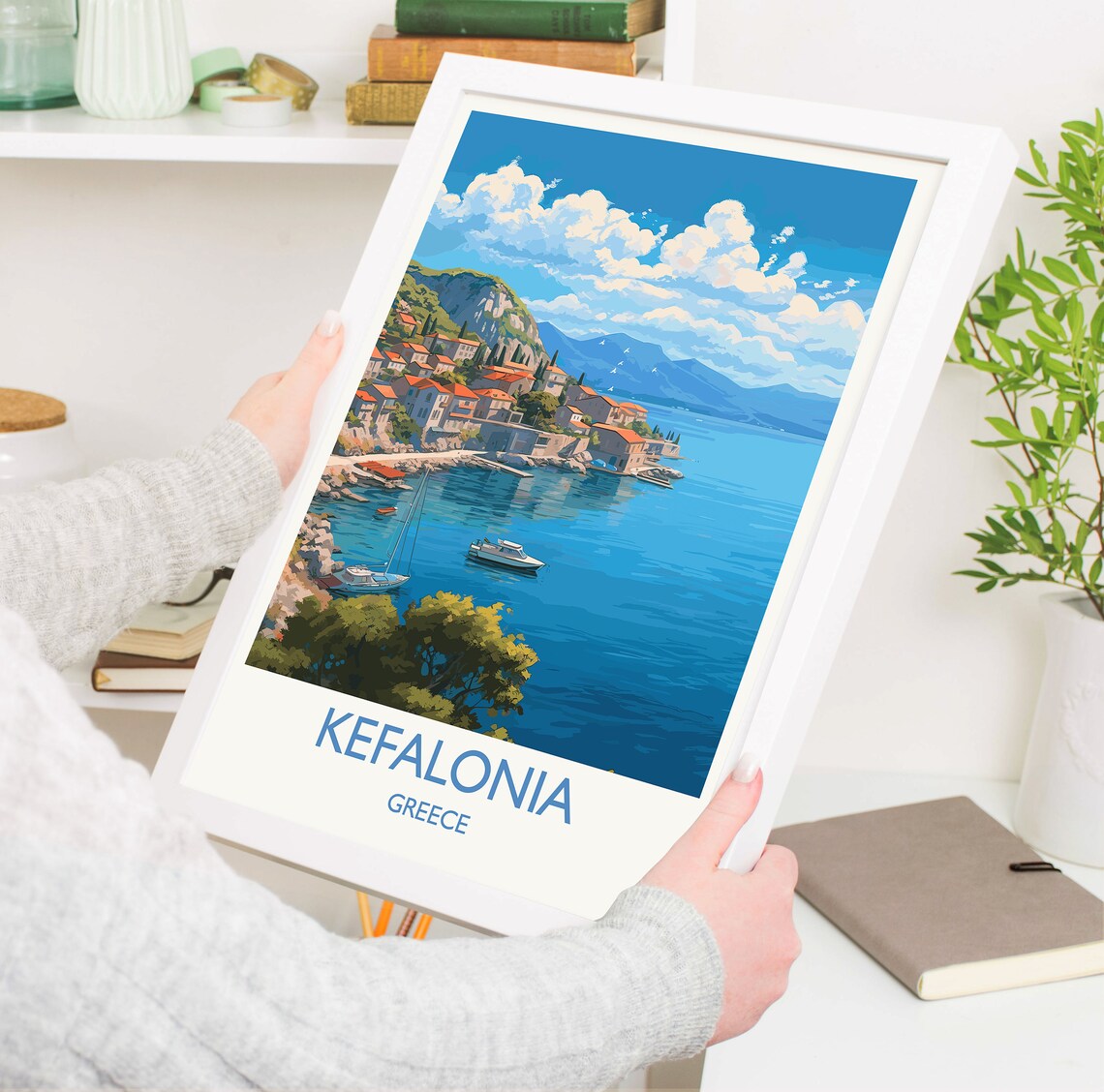 Kefalonia Travel Poster, Greece Wall Art Print - Image 5