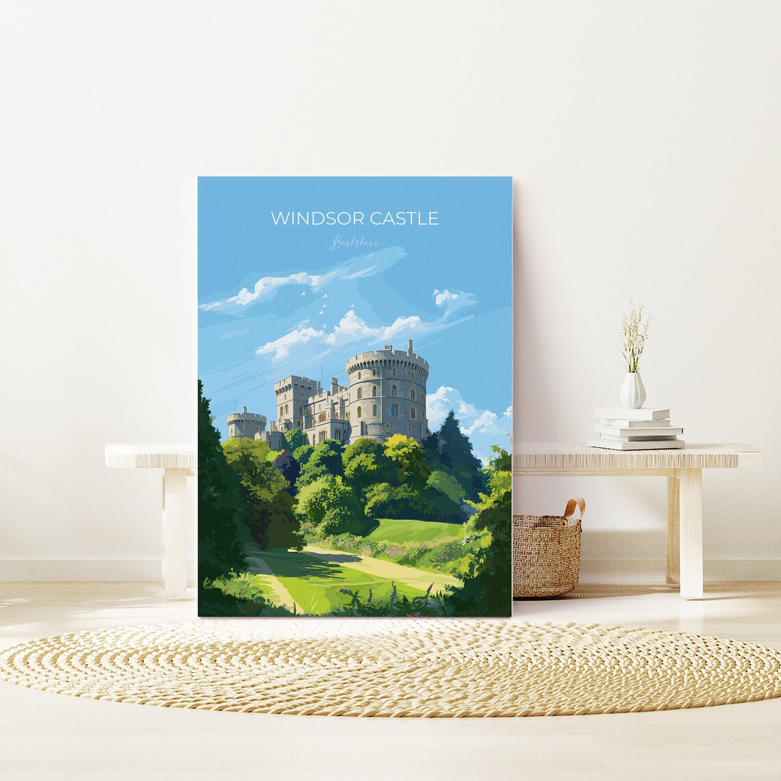 Windsor Castle Berkshire Royal Residence Gardens Travel Poster - Image 4