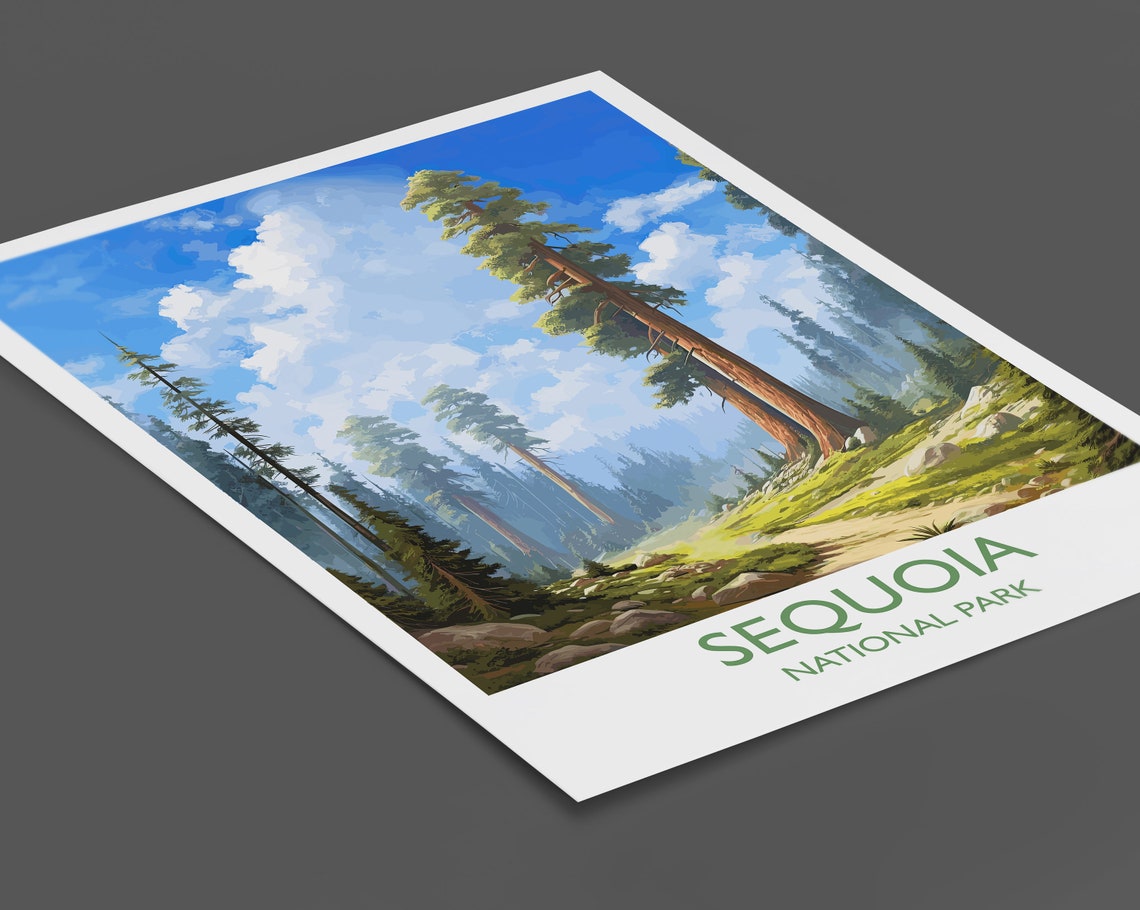 Sequoia National Park California Giant Redwood Trees Travel Poster - Image 2