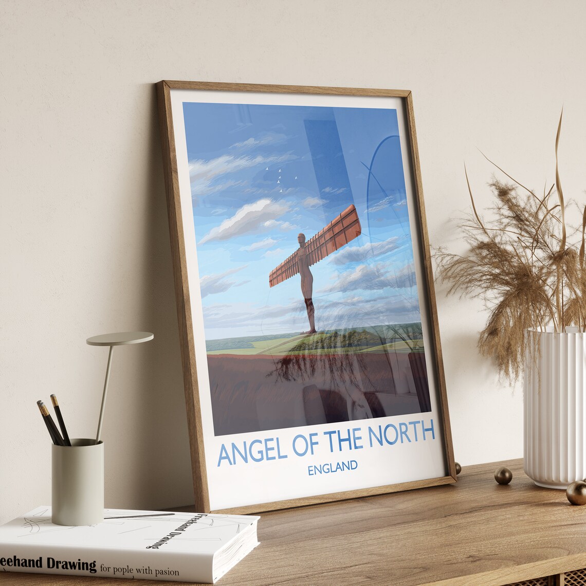 Angel Of The North Travel Poster, England Wall Art - Image 3