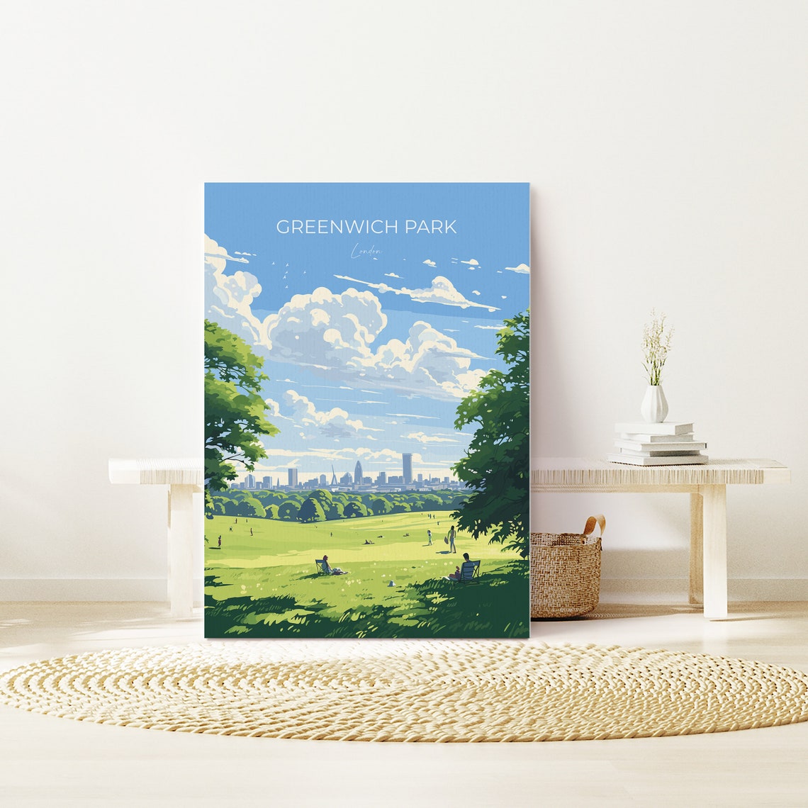 Greenwich Park Travel Poster Travel Print Of Greenwich Park London Poster Greenwich Park Art Gift London Art Lovers Uk Travel Gift - Image 2