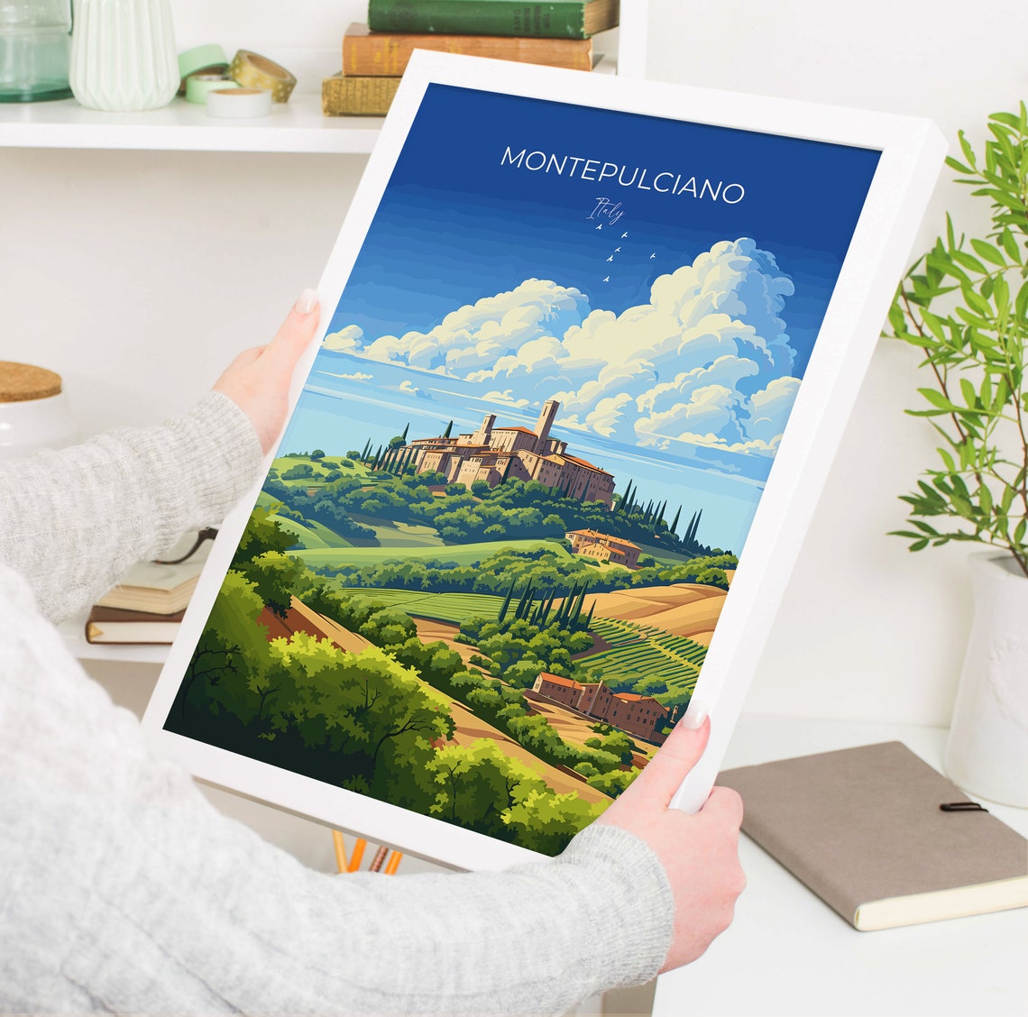 Montepulciano Travel Poster Wall Art Travel Print Of Montepulciano Montepulciano Art Lovers Gift Italy Italy Art Gift - Image 5
