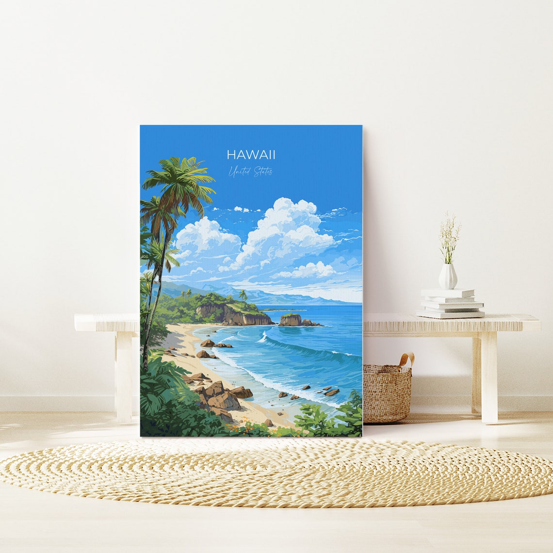 Hawaii Travel Print Travel Poster Of Hawaii Hawaii Art Gift United States Gift Usa Wall Art Print - Image 4