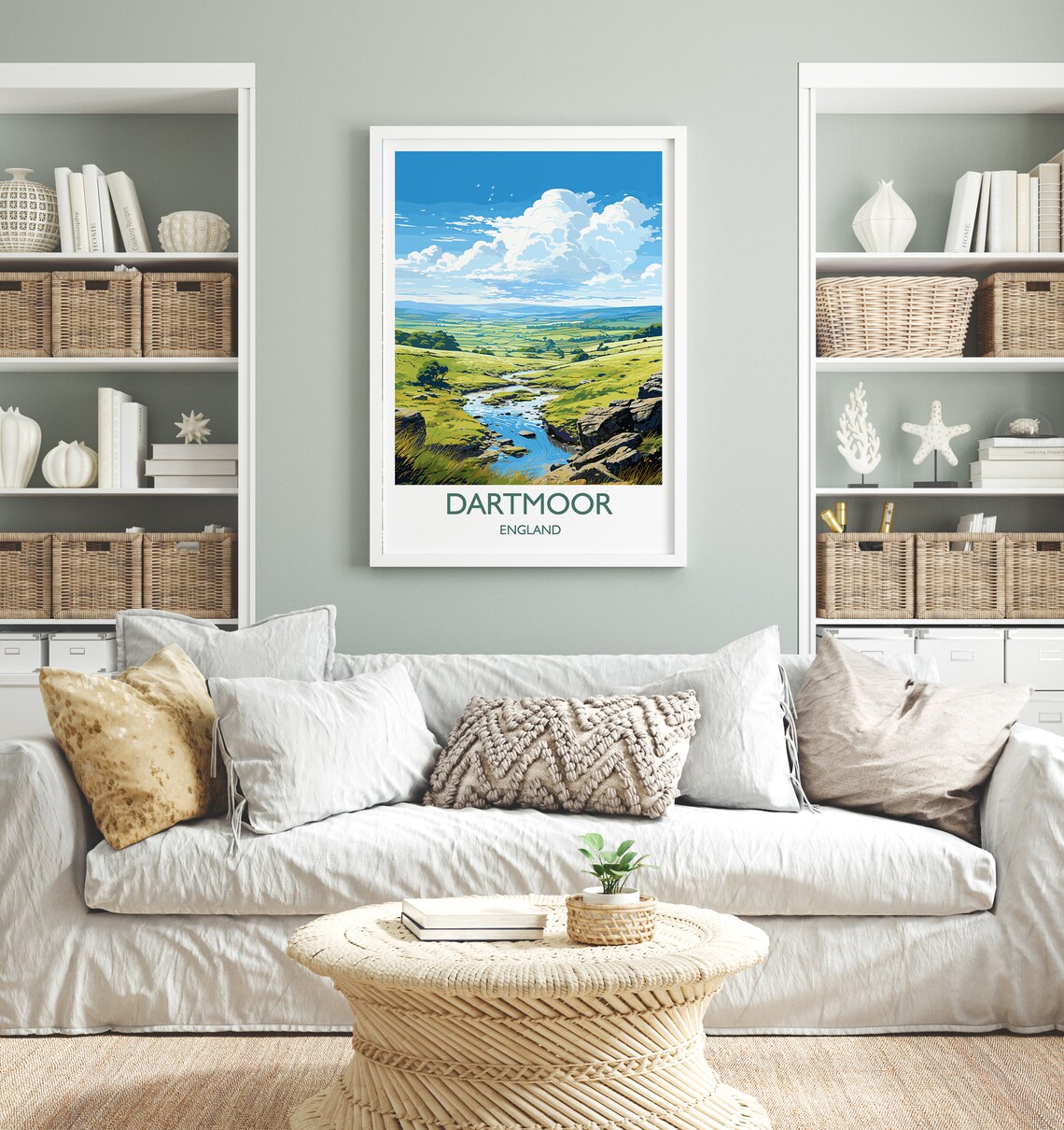 Dartmoor Travel Poster, English Countryside Art Print - Image 4