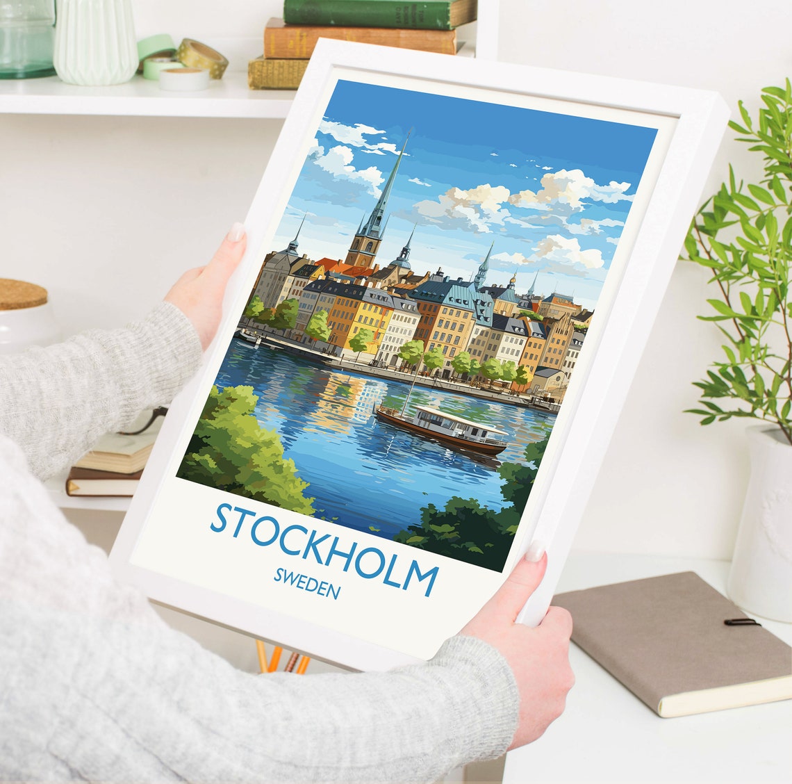 Stockholm Old Town Harbour Sweden Gamla Stan Waterfront Poster - Image 5