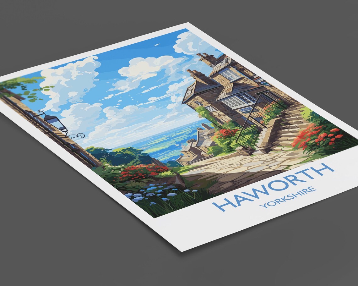 Haworth Travel Poster, Yorkshire Village Art Print - Image 2