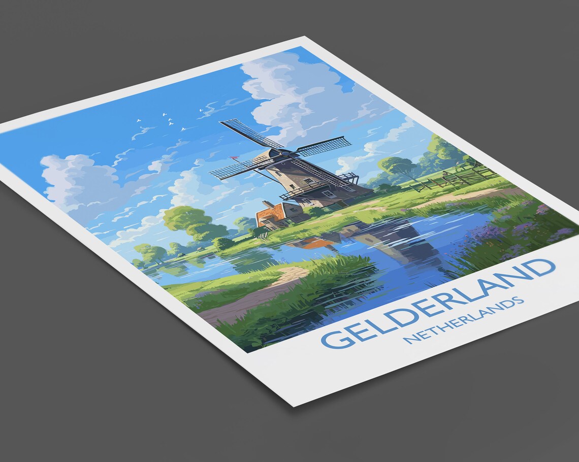 Gelderland Travel Poster, Dutch Art Travel Print - Image 2