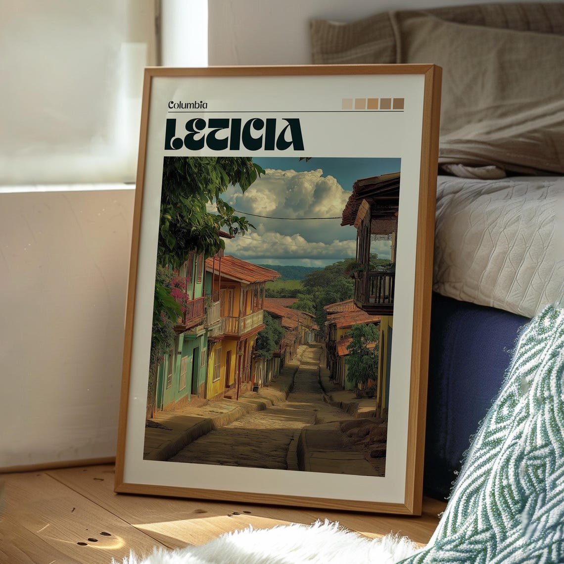 Leticia Poster Amazon River Colombia Travel Print Wall Art Backpacking South America - Image 3