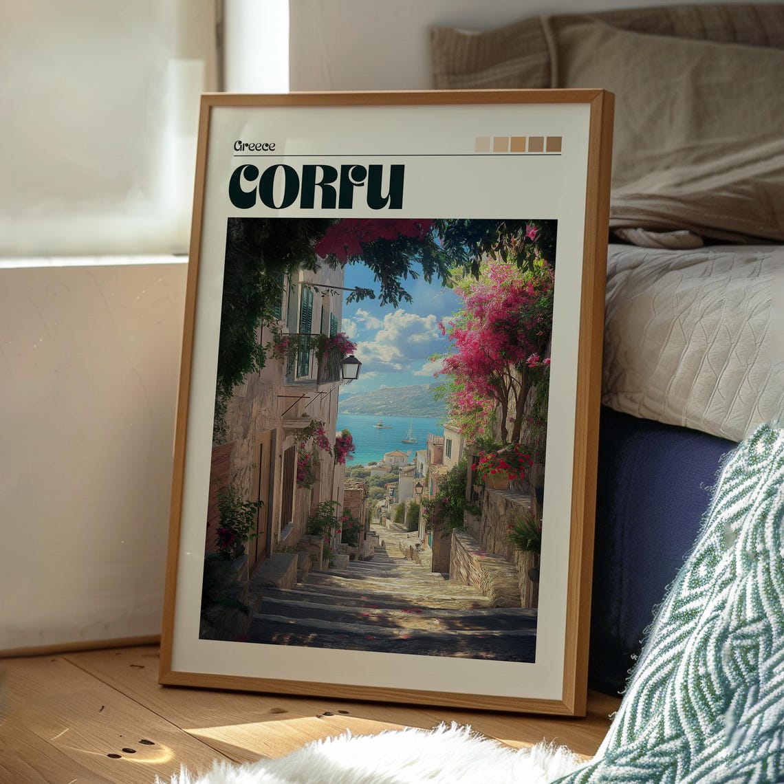 Corfu Greece Coastal Travel Poster - Image 3