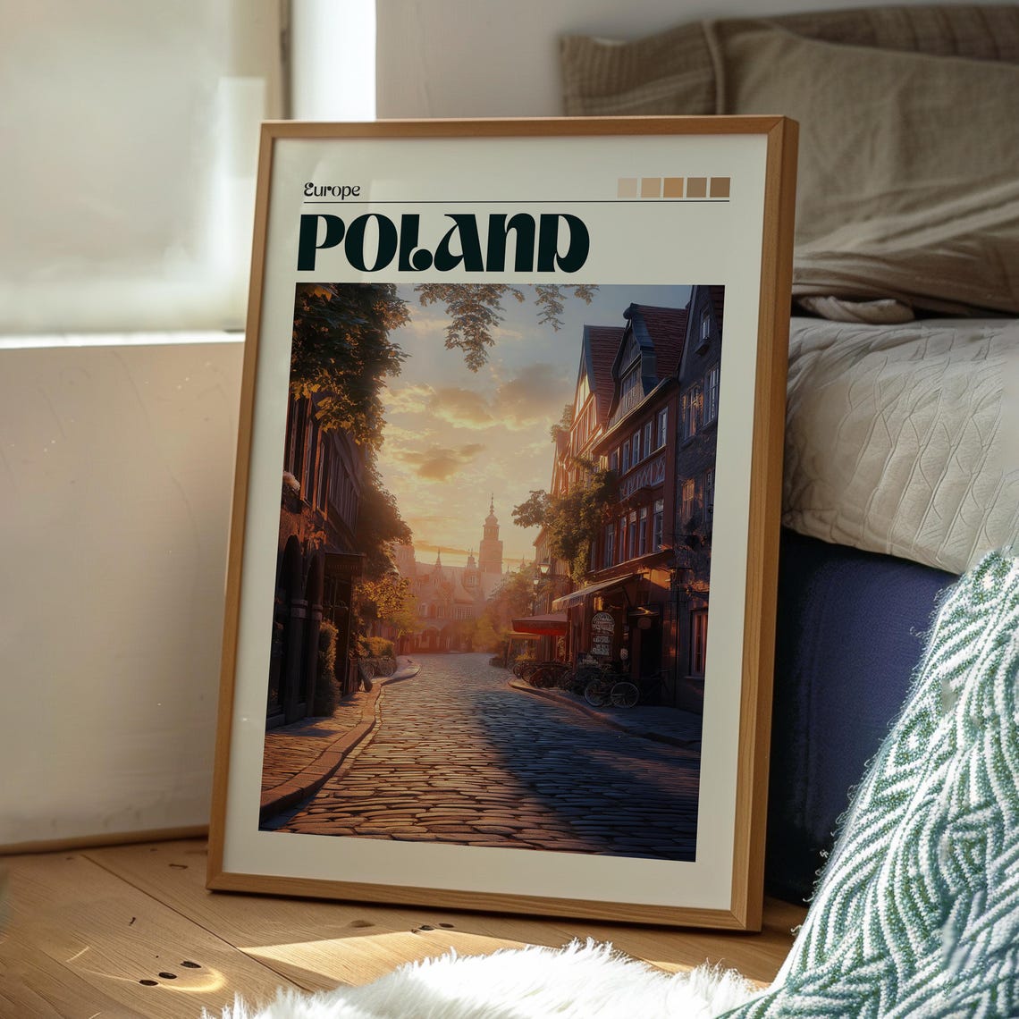 Poland Travel Poster, Long Market City Art Print - Image 3