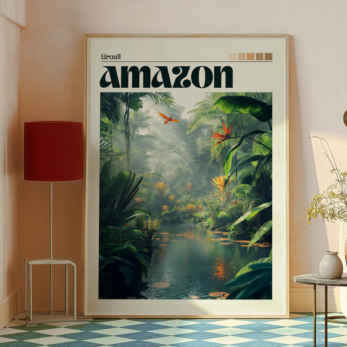 Amazon Rainforest Poster The Wall Art River Print Brazil South America - Image 2